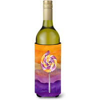 "Caroline's Treasures BB7466LITERK Halloween Sucker Lollipop Wine Bottle Hugger cold-beverage-koozies, 750 ml, Multicolor"