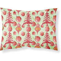 "Caroline's Treasures Red Christmas Tree and Ornaments Pillowcase, Standard, Multicolor"