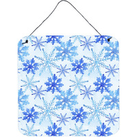 "Caroline's Treasures Blue Snowflakes Watercolor Metal Print, 6"" H x 6"" W, Multicolor"