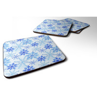 "Caroline's Treasures Blue Snowflakes Watercolor Decorative coasters, 3.5, Multicolor"