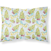 "Caroline's Treasures Christmas Tree and Sleigh Pillowcase, Standard, Multicolor"