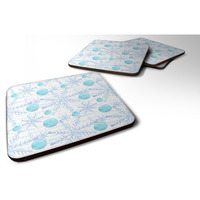 "Caroline's Treasures Winter Snowflakes on White Decorative coasters, 3.5, Multicolor"