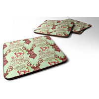 "Caroline's Treasures Merry Christmas Joy Reindeer Decorative coasters, 3.5, Multicolor"