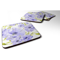 "Caroline's Treasures Watercolor Blue Flowers Decorative coasters, 3.5, Multicolor"