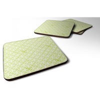 "Caroline's Treasures Gemoetric Circles on Green Watercolor Decorative coasters, 3.5, Multicolor"