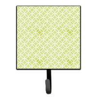 "Caroline's Treasures Geometric Circles on Green Watercolor Wall Hook, Small, Multicolor"