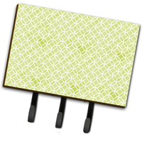 "Caroline's Treasures Geometric Circles on Green Watercolor Wall Hook, Triple, Multicolor"