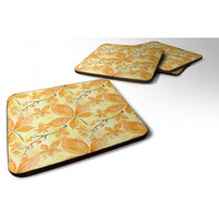 "Caroline's Treasures Fall Leaves and Branches Decorative coasters, 3.5, Multicolor"