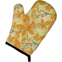 "Caroline's Treasures Fall Leaves and Branches Decorated Oven Mitt, 12"" x 8.5"", Multicolor"