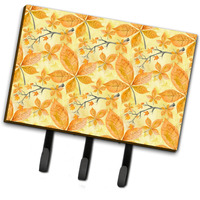 "Caroline's Treasures Fall Leaves and Branches Wall Hook, Triple, Multicolor"