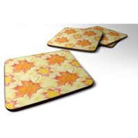 "Caroline's Treasures Fall Leaves Scattered Decorative coasters, 3.5, Multicolor"