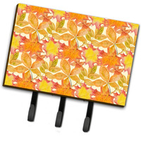 "Caroline's Treasures Fall Leaves Watercolor Wall Hook, Triple, Multicolor"