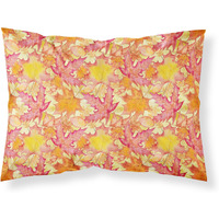 "Caroline's Treasures Fall Leaves Watercolor Red Pillowcase, Standard, Multicolor"