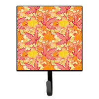 "Caroline's Treasures Fall Leaves Watercolor Red Wall Hook, Small, Multicolor"
