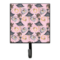 "Caroline's Treasures Watercolor Fashion Diva on Pink Wall Hook, Small, Multicolor"