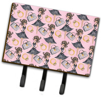 "Caroline's Treasures Watercolor Fashion Diva on Pink Wall Hook, Triple, Multicolor"