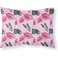 "Caroline's Treasures Watercolor Diva Lipstick Printed, Polyester, 250 Thread count, Envelope closure Pillowcase, Standard, Multicolor"