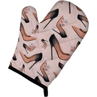 "Caroline's Treasures Watercolor Fashion Diva Shoes Decorated Oven Mitt, 12"" x 8.5"", Multicolor"