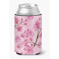 "Caroline's Treasures Watercolor Pink Flowers Decorative Can Hugger, Multicolor"