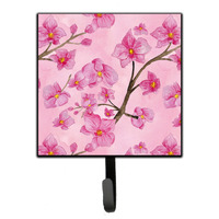 "Caroline's Treasures Watercolor Pink Flowers Wall Hook, Small, Multicolor"