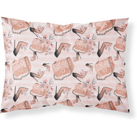 "Caroline's Treasures Fashion Diva Shoes and Purses Pillowcase, Standard, Multicolor"