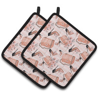 "Caroline's Treasures Fashion Diva Shoes and Purses Decorated Pot Holder, 7.5"" x 7.5"", Multicolor"