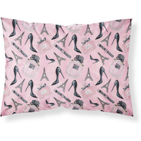 "Caroline's Treasures ""Watercolor Fashion Diva Shoes and accessories"" Printed, Polyester Envelope Closure pillowcase, Standard, Multicolor"