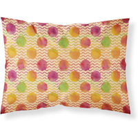 "Caroline's Treasures Watercolor Rainbow Dots and Sqiggles Pillowcase, Standard, Multicolor"