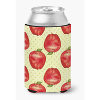 "Caroline's Treasures Watercolor Apples and Polkadots Decorative Can Hugger, Multicolor"