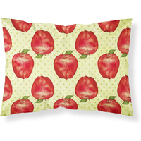 "Caroline's Treasures Watercolor Apples and Polkadots Pillowcase, Standard, Multicolor"