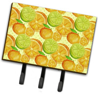 "Caroline's Treasures Watercolor Limes and Oranges Citrus Wall Hook, Triple, Multicolor"