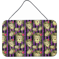 "Caroline's Treasures Watercolor Day of the Dead Halloween Metal Print, 8"" H x 12"" W, Multicolor"