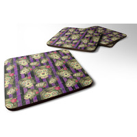 "Caroline's Treasures Watecolor Day of the Dead Halloween Decorative coasters, 3.5, Multicolor"