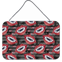 "Caroline's Treasures Watercolor Halloween Vampire Teeth Metal Print, 8"" H x 12"" W, Multicolor"