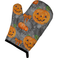 "Caroline's Treasures Watercolor Halloween Pumpkins Decorated Oven Mitt, 12"" x 8.5"", Multicolor"