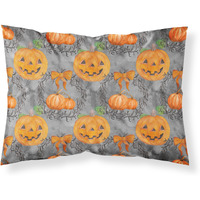"Caroline's Treasures ""Watecolor Halloween Pumpkins"" Printed, Polyester Envelope Closure pillowcase, Standard, Multicolor"