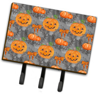 "Caroline's Treasures Watercolor Halloween Pumpkins Wall Hook, Triple, Multicolor"