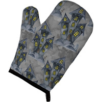 "Caroline's Treasures Watercolor Halloween Haunted House Decorated Oven Mitt, 12"" x 8.5"", Multicolor"