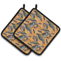 "Caroline's Treasures Watercolor Halloween Witches Hat Decorated Pot Holder, 7.5"" x 7.5"", Multicolor"