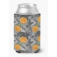 "Caroline's Treasures Watecolor Halloween Jack-O-Lantern Bats Decorative Can Hugger, Multicolor"