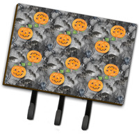 "Caroline's Treasures Watercolor Halloween Jack-O-Lantern Bats Wall Hook, Triple, Multicolor"