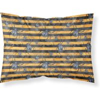 "Caroline's Treasures Watercolor Halloween Spiders Printed, Polyester, 250 Thread count, Envelope closure Pillowcase, Standard, Multicolor"