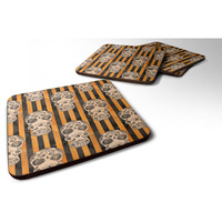 "Caroline's Treasures Watecolor Halloween Day of the Dead Head Decorative coasters, 3.5, Multicolor"