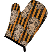 "Caroline's Treasures Watercolor Halloween Day of the Dead Head Decorated Oven Mitt, 12"" x 8.5"", Multicolor"