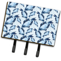"Caroline's Treasures Beach Watercolor Fishes Wall Hook, Triple, Multicolor"