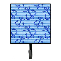 "Caroline's Treasures Beach Watercolor Anchors Wall Hook, Small, Multicolor"