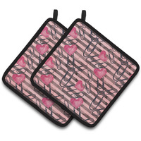 "Caroline's Treasures Watercolor Heart Paper Clips Decorated Pot Holder, 7.5"" x 7.5"", Multicolor"