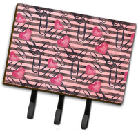 "Caroline's Treasures Watercolor Heart Paper Clips Wall Hook, Triple, Multicolor"