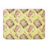 "Caroline's Treasures Watercolor Coffee and Journal Floor Mat, 19"" H x 27"" W, Multicolor"