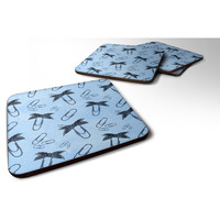 "Caroline's Treasures Watercolor Paper Clips Blue Decorative coasters, 3.5, Multicolor"